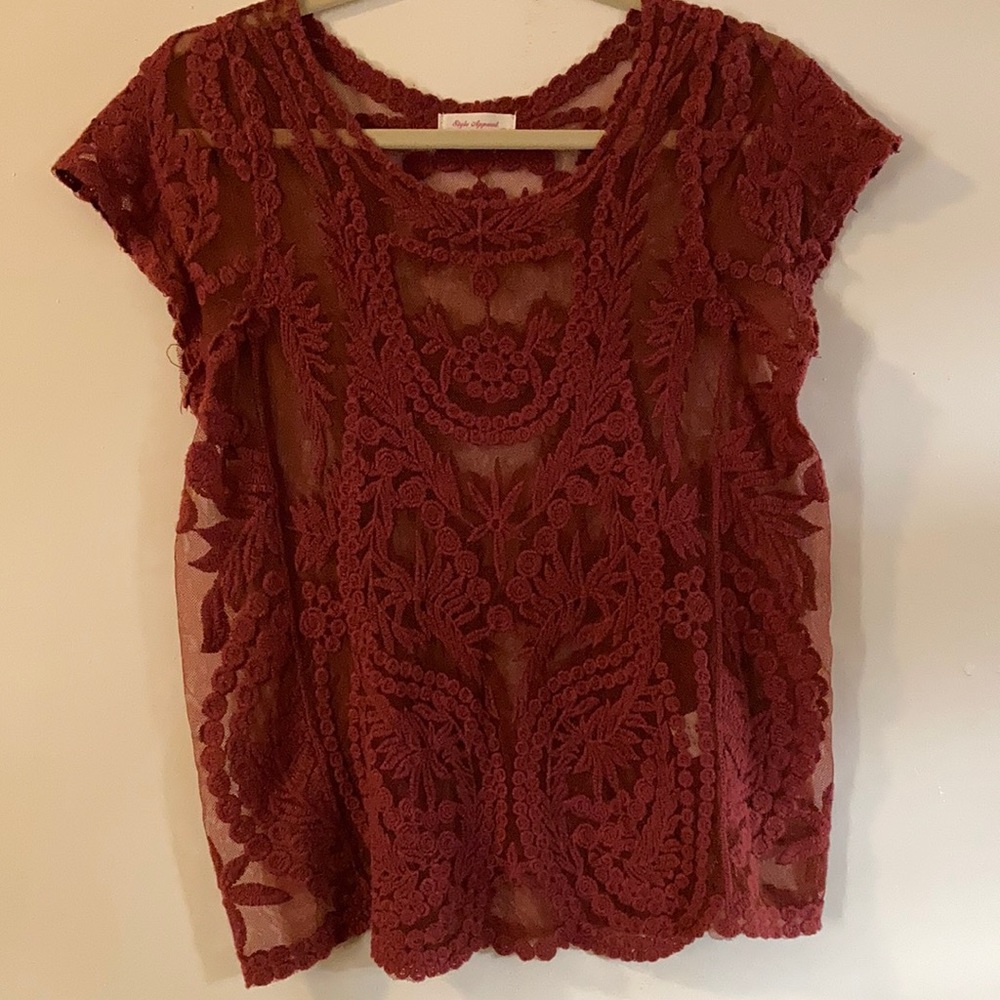 Embroidered Lacey Top
